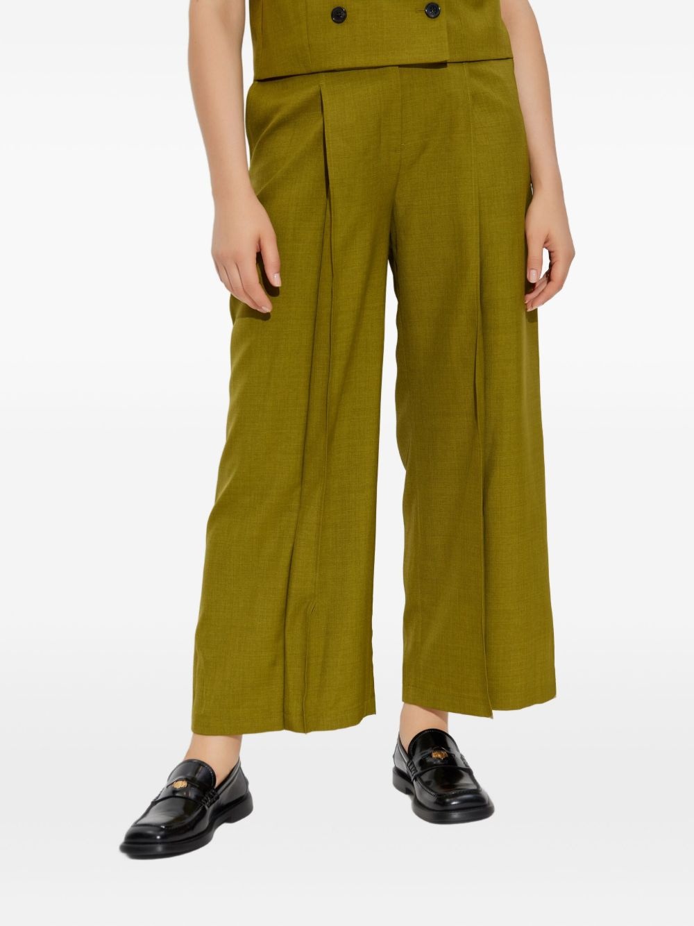 pleat-detail trousers - 3