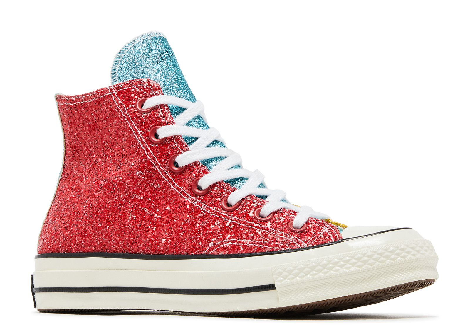 JW ANDERSON X CHUCK 70 HI 'GLITTER PACK - CHERRY SULPHUR' - 2