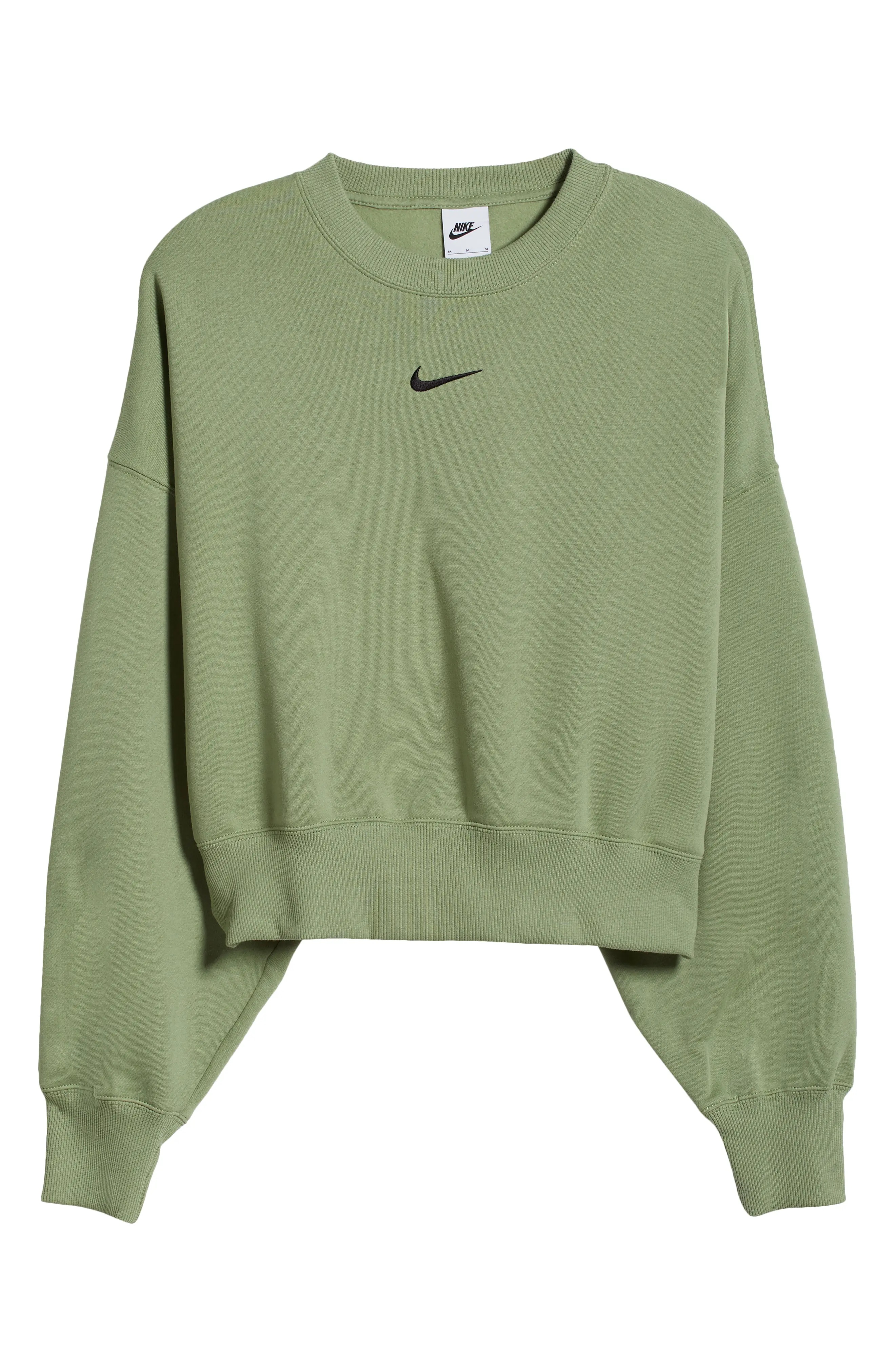 Phoenix Fleece Crewneck Sweatshirt in Oil Green/Black - 4