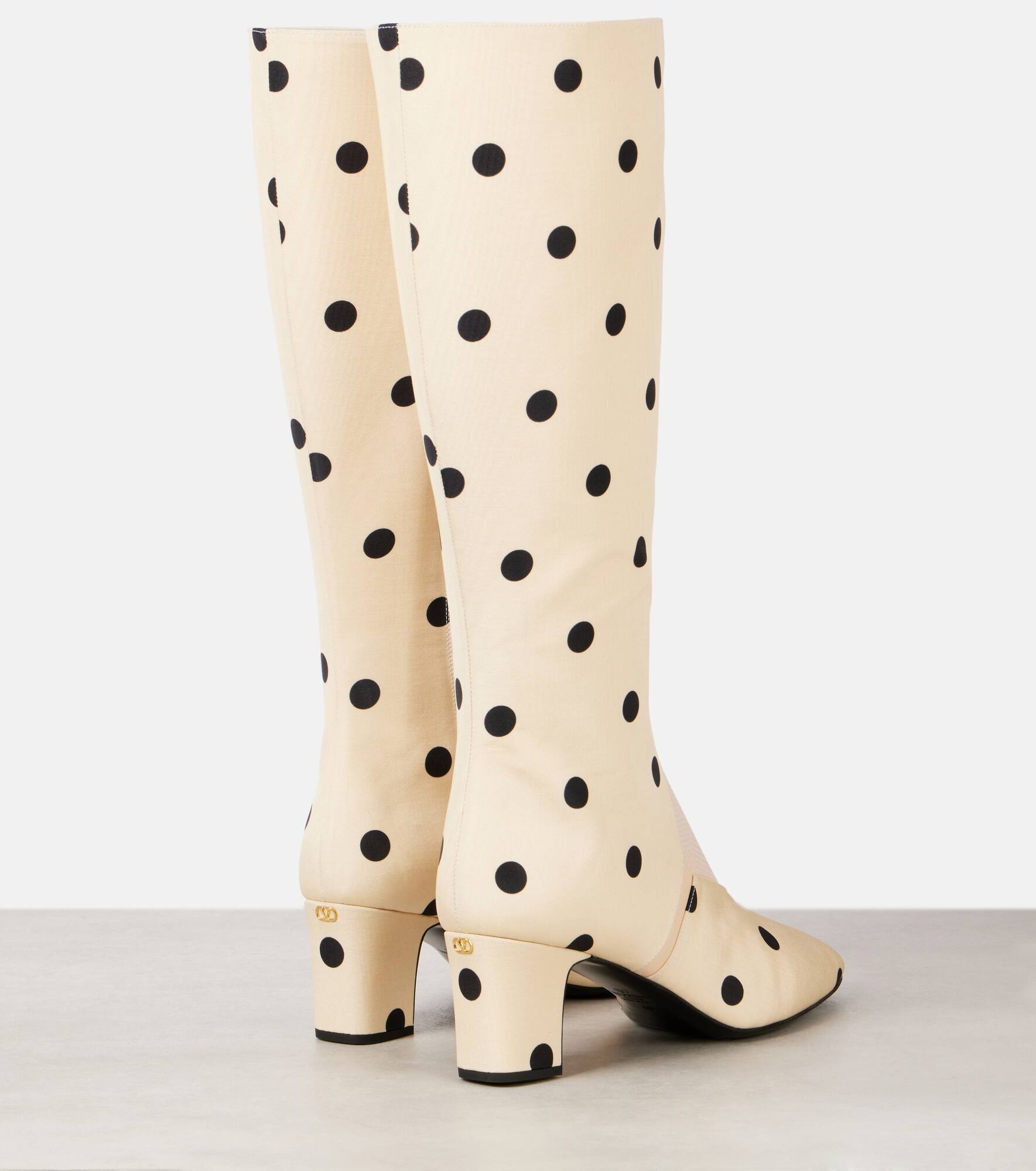 Equivoque 60 leather-trimmed knee-high boots - 2