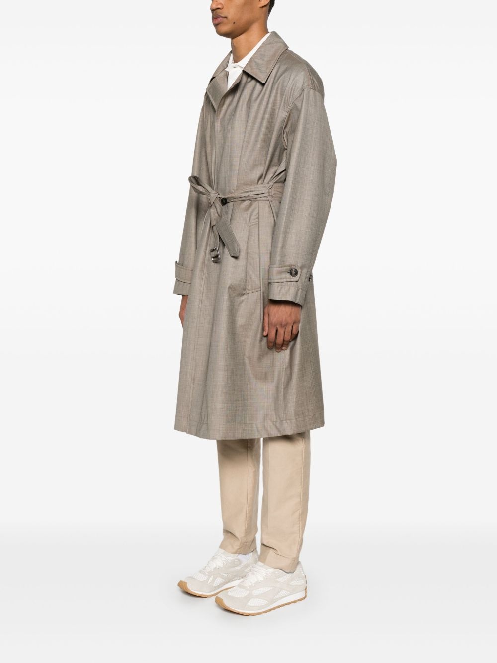 virgin-wool trench coat - 3
