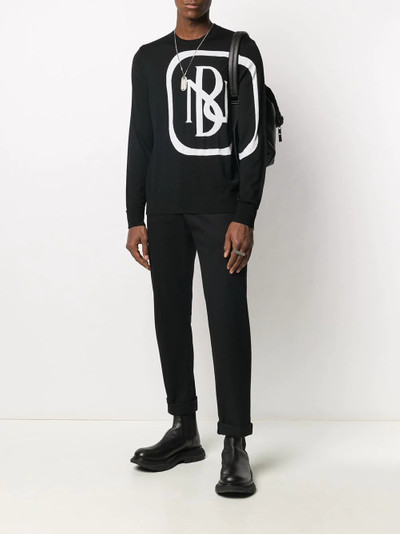 Neil Barrett logo print long-sleeve sweatshirt outlook