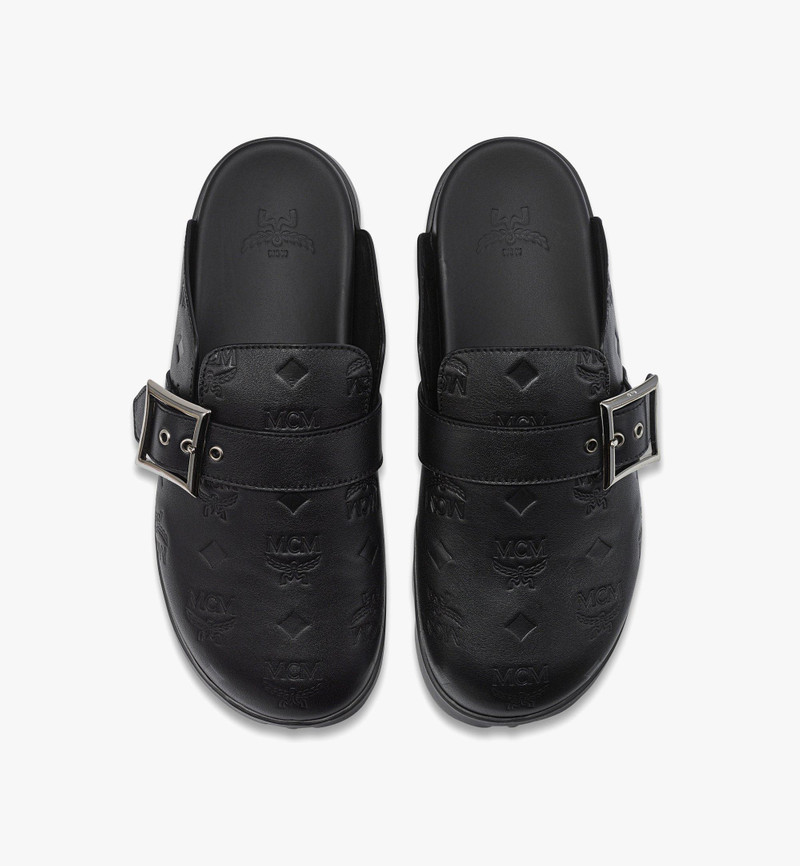 Flat Mule in Monogram Leather 5