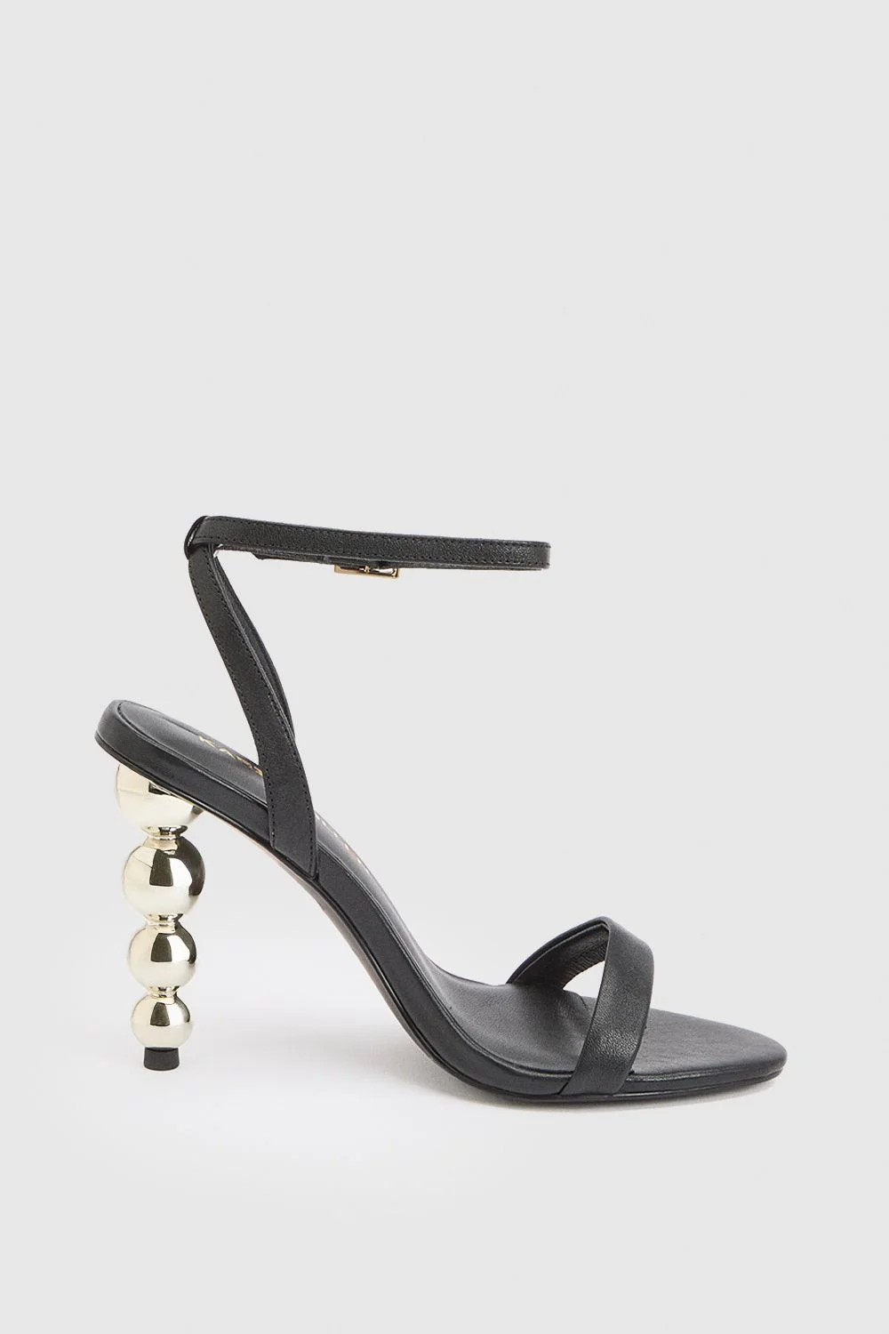 Leather Heel Detail Strappy Sandal - 1