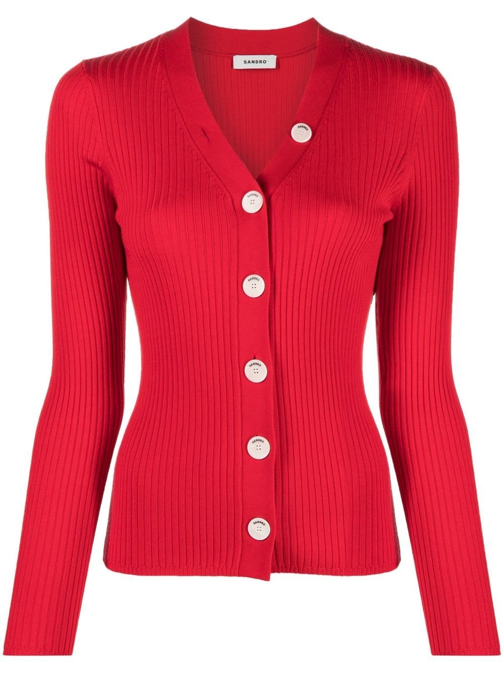 Gabrielle ribbed-knit cardigan - 1