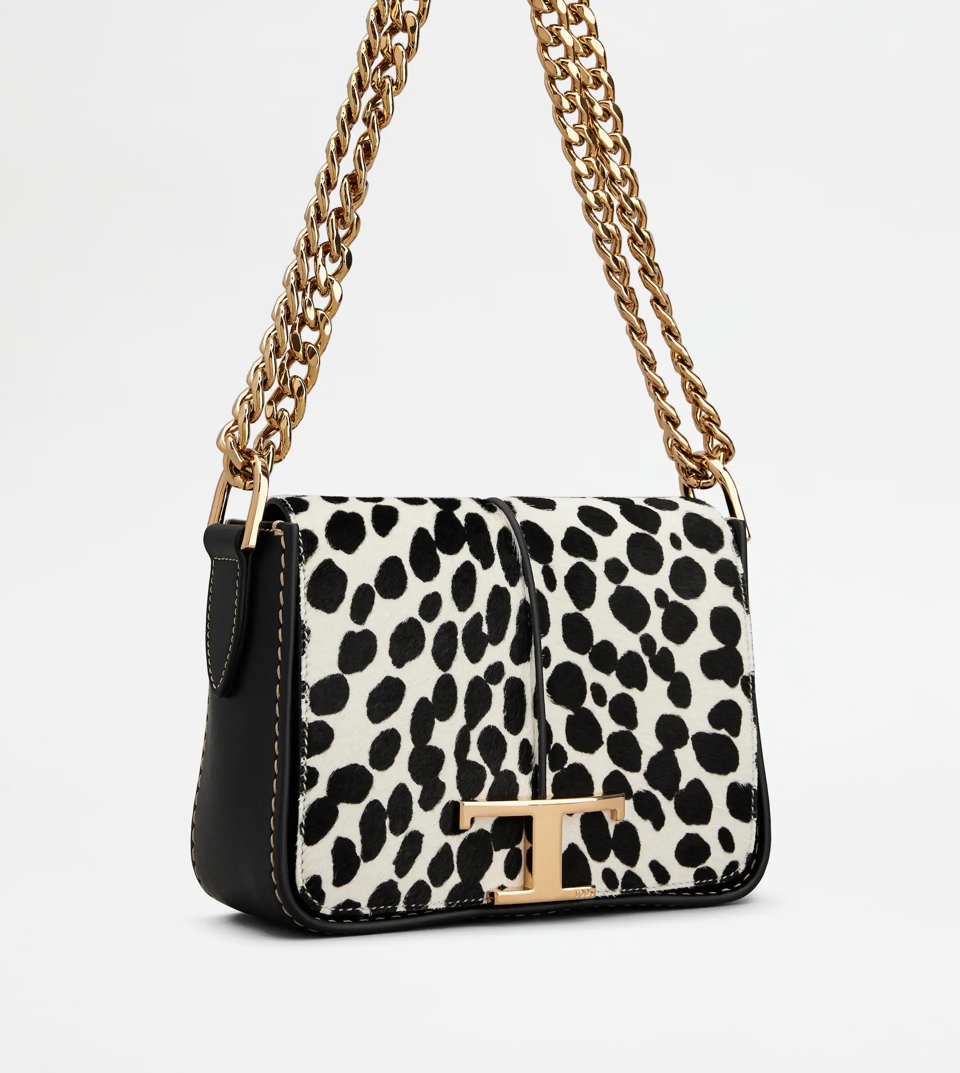 TIMELESS CROSSBODY BAG IN PONYSKIN-EFFECT LEATHER MINI - WHITE, BLACK - 2