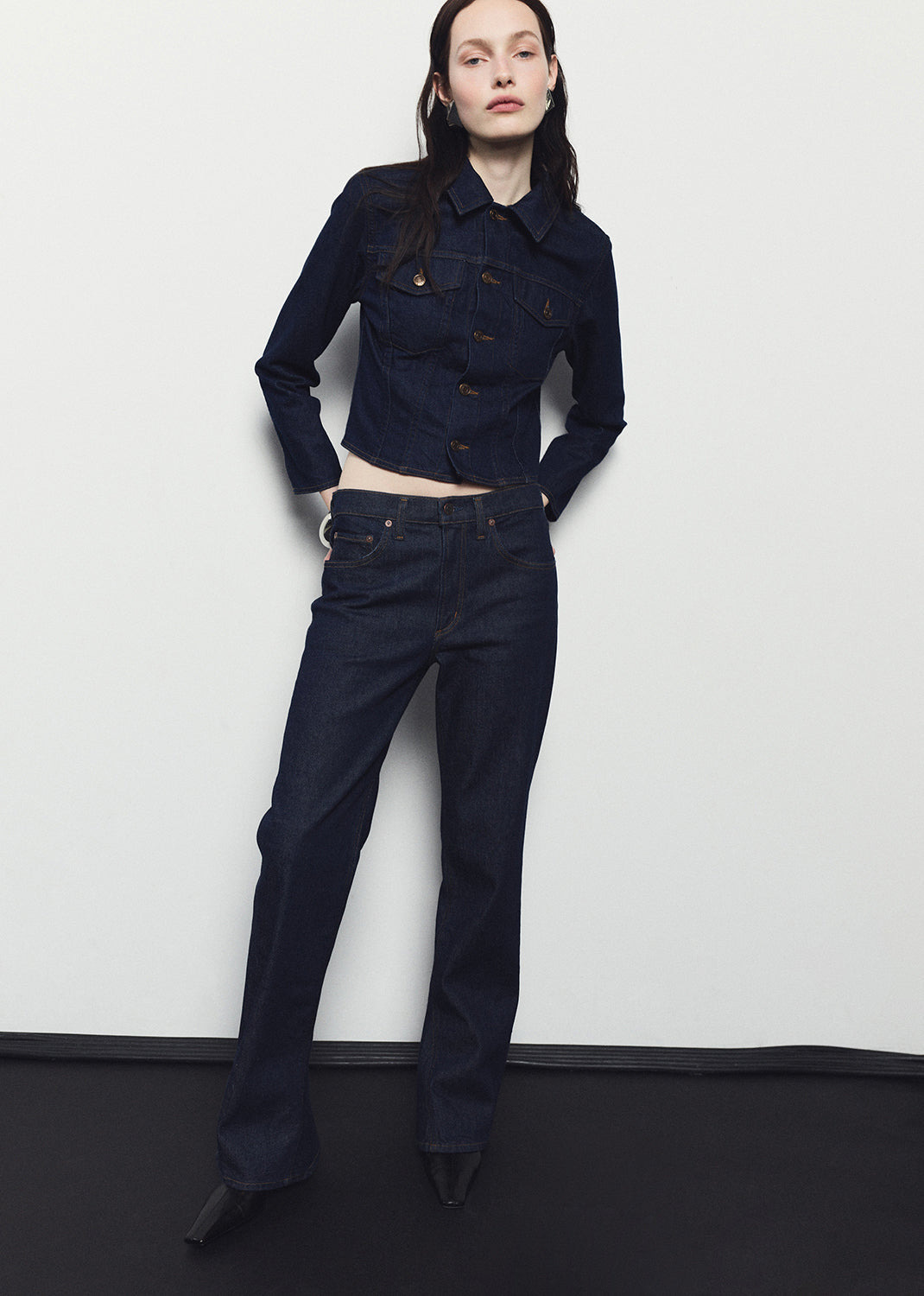CONTOURED JACKET IN RINSE - 3