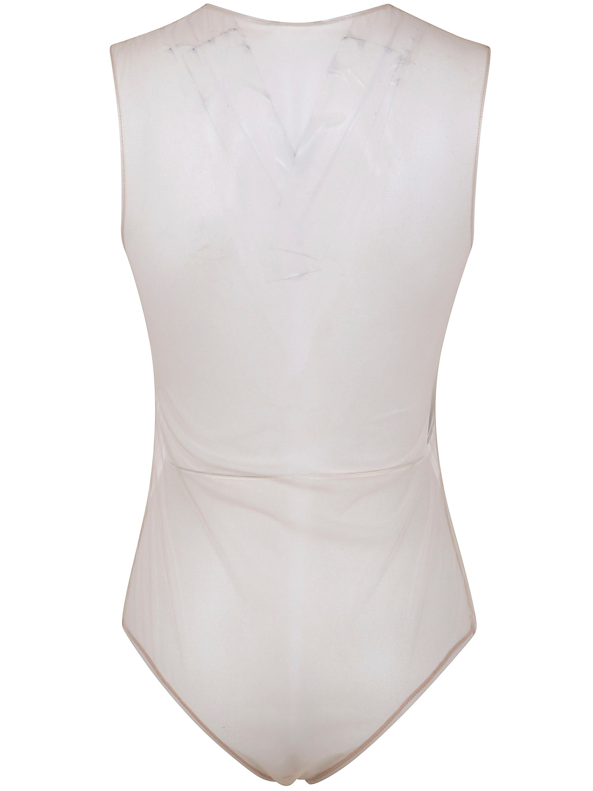 Courreges Women "Illusion Circle" Satin Bodysuit - 6