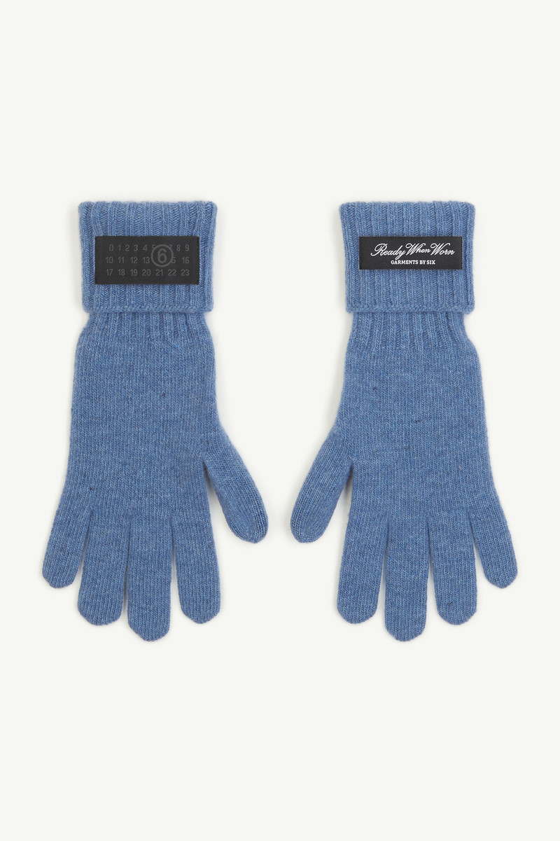 Wool-blend knit gloves 1