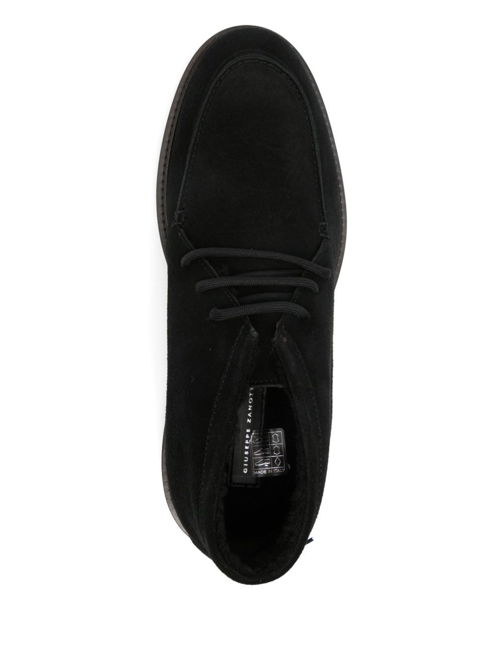 lace-up suede desert boots - 4