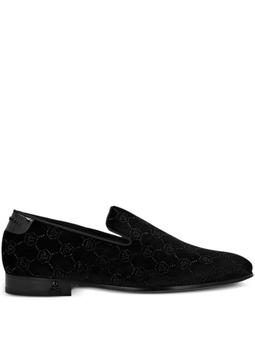 monogram velvet loafers - 1