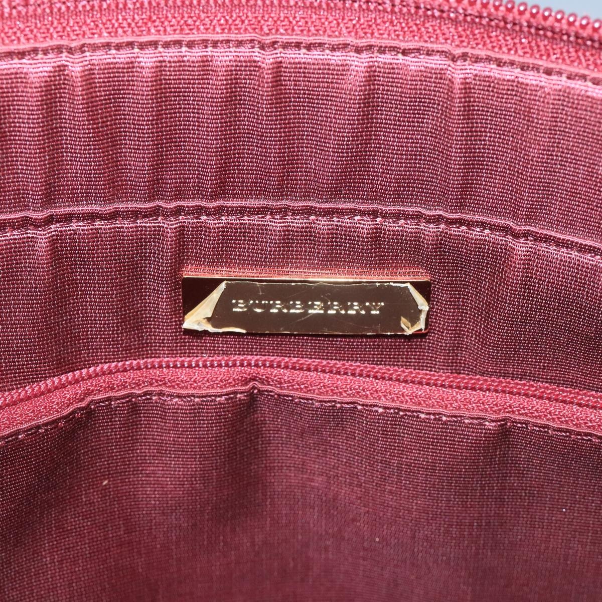 Burberry Nova Check Tote Bag Canvas Leather Beige Red Gold - 11