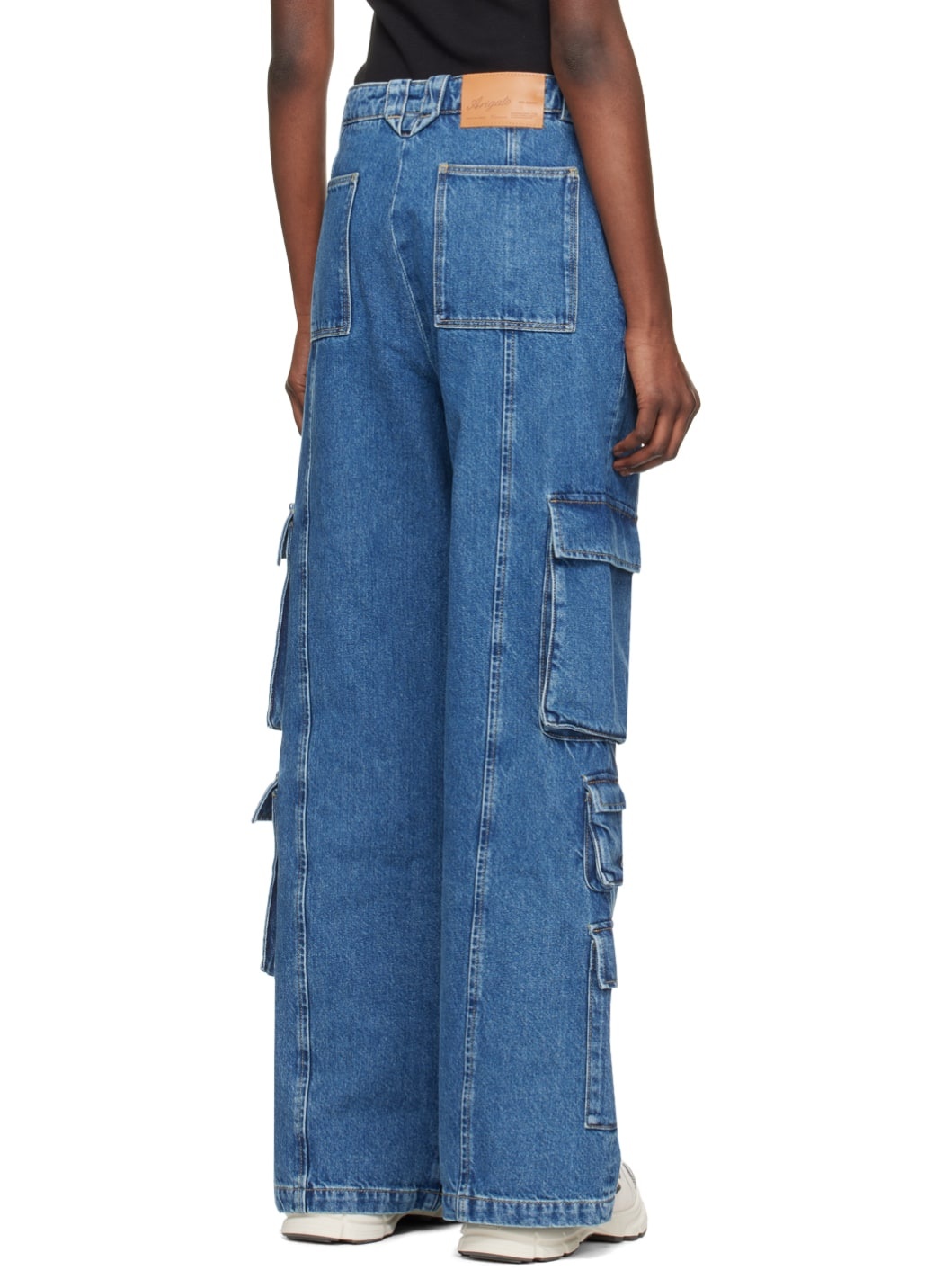 Blue Roam Denim Cargo Pants - 3