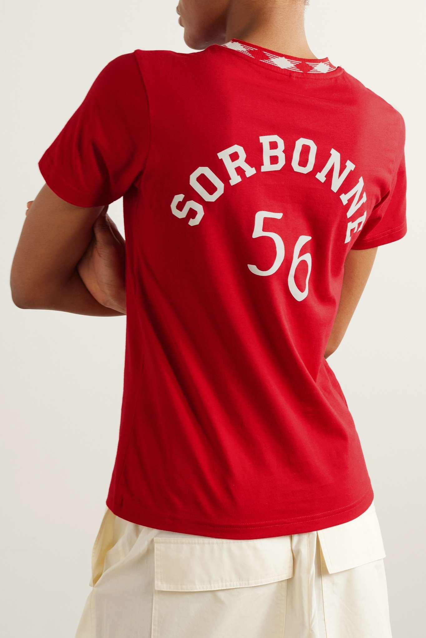 Original jacquard-trimmed appliquéd printed organic cotton-jersey T-shirt - 3