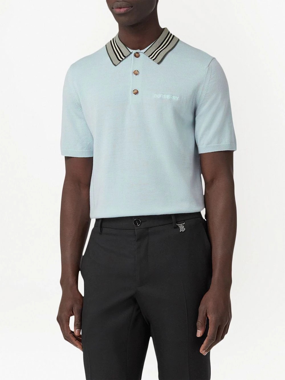 Icon Stripe wool polo shirt - 3