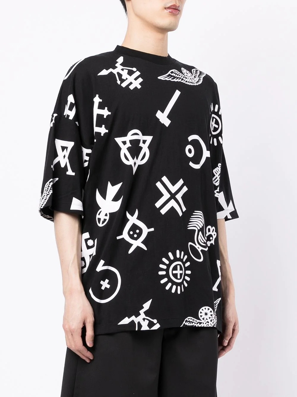 church print oversized T-shirt - 5