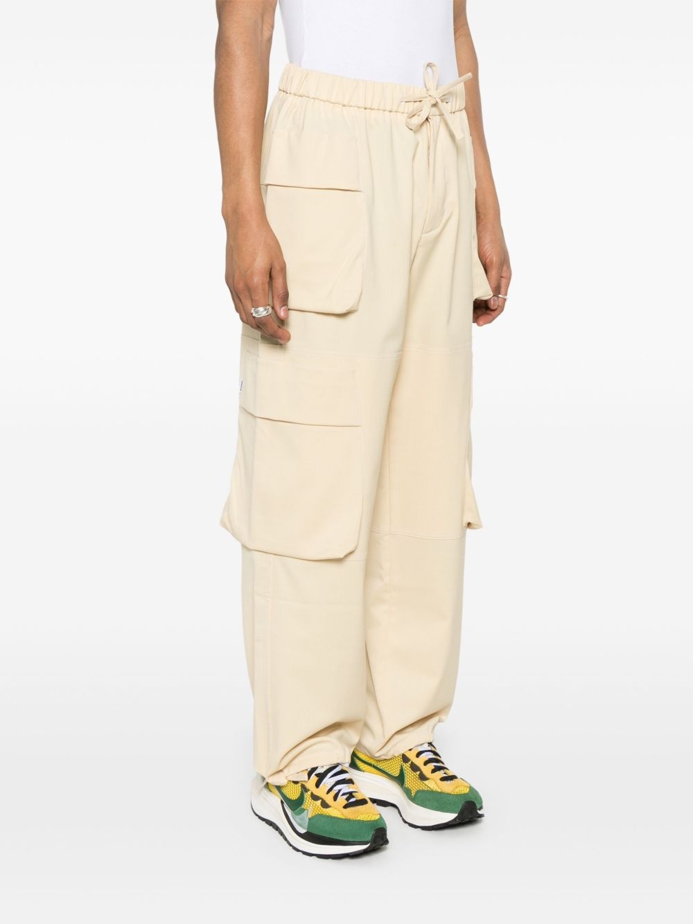 drawstring cargo pants - 3