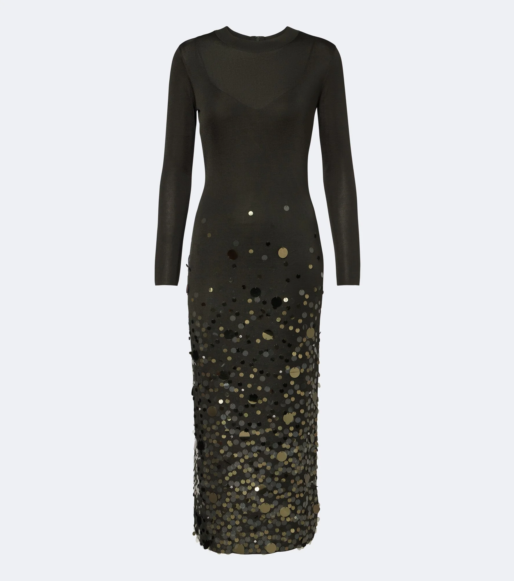 Sequined knitted midi dress - 1