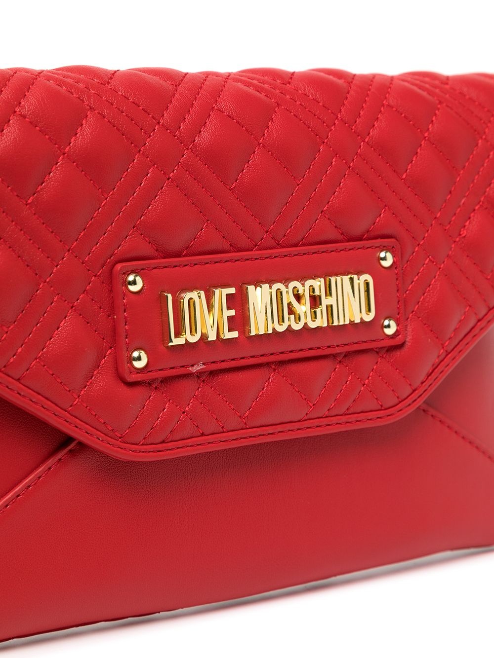 logo-plaque quilted crossbody bag - 4