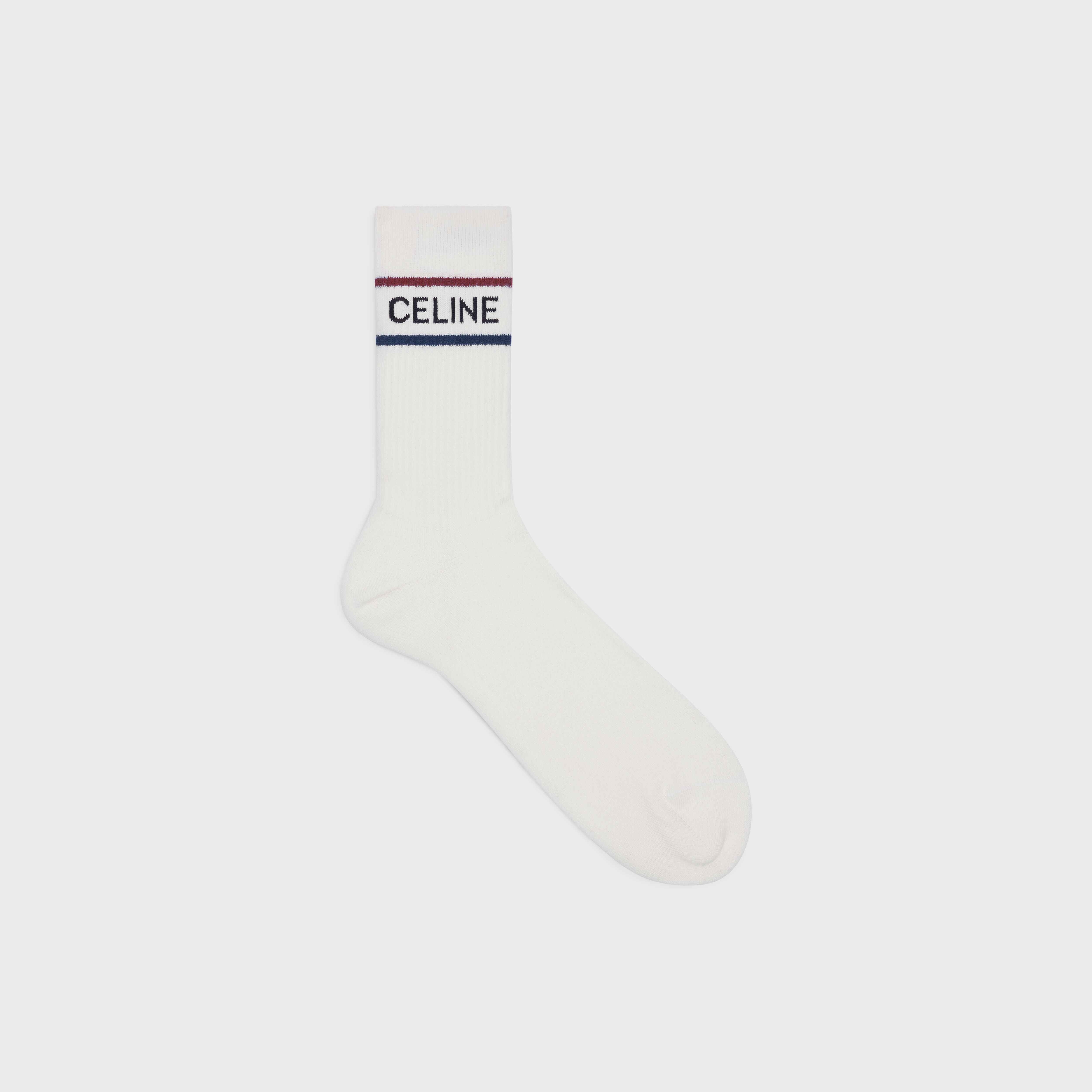 CELINE SOCKS IN STRIPED COTTON - 1