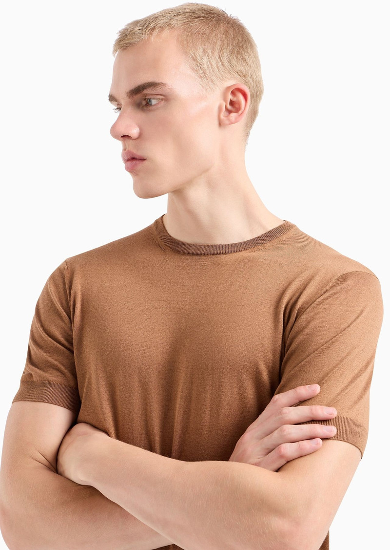 Silk and cotton crew-neck jumper 5