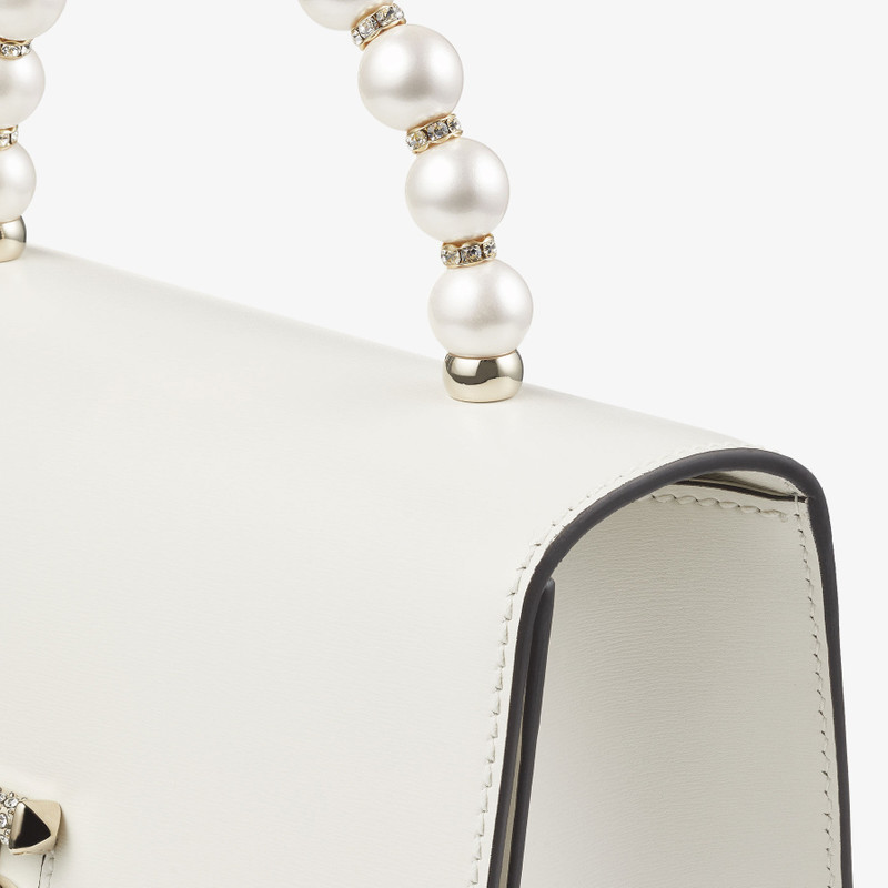 Avenue Tophandle/S
Latte Box Leather Top Handle Bag with Pearls 3