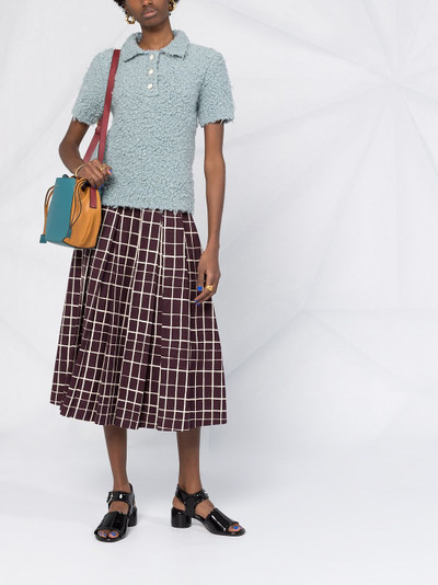 Marni checked A-line midi skirt outlook