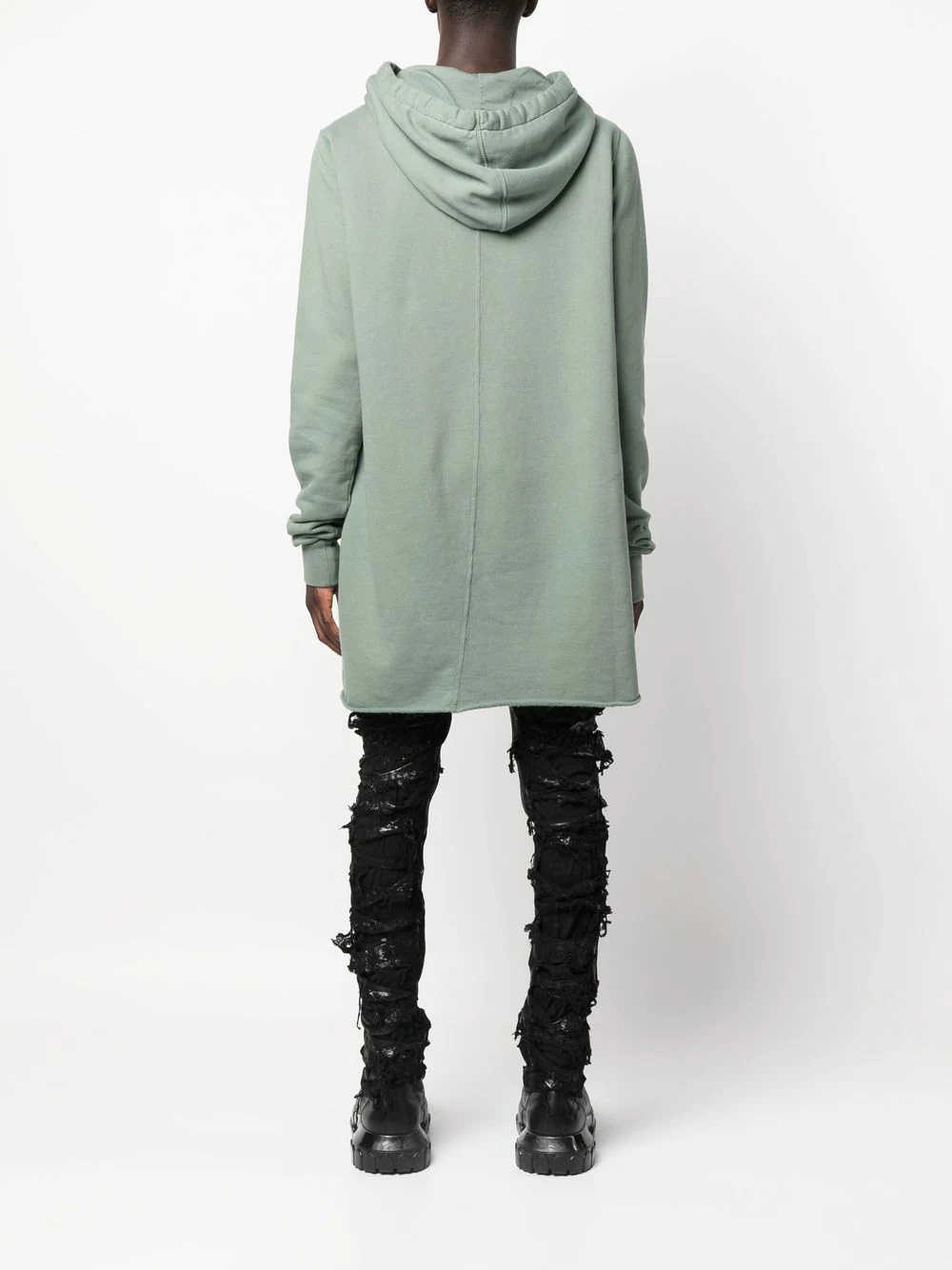 long-sleeve rib-trimmed hoodie - 4