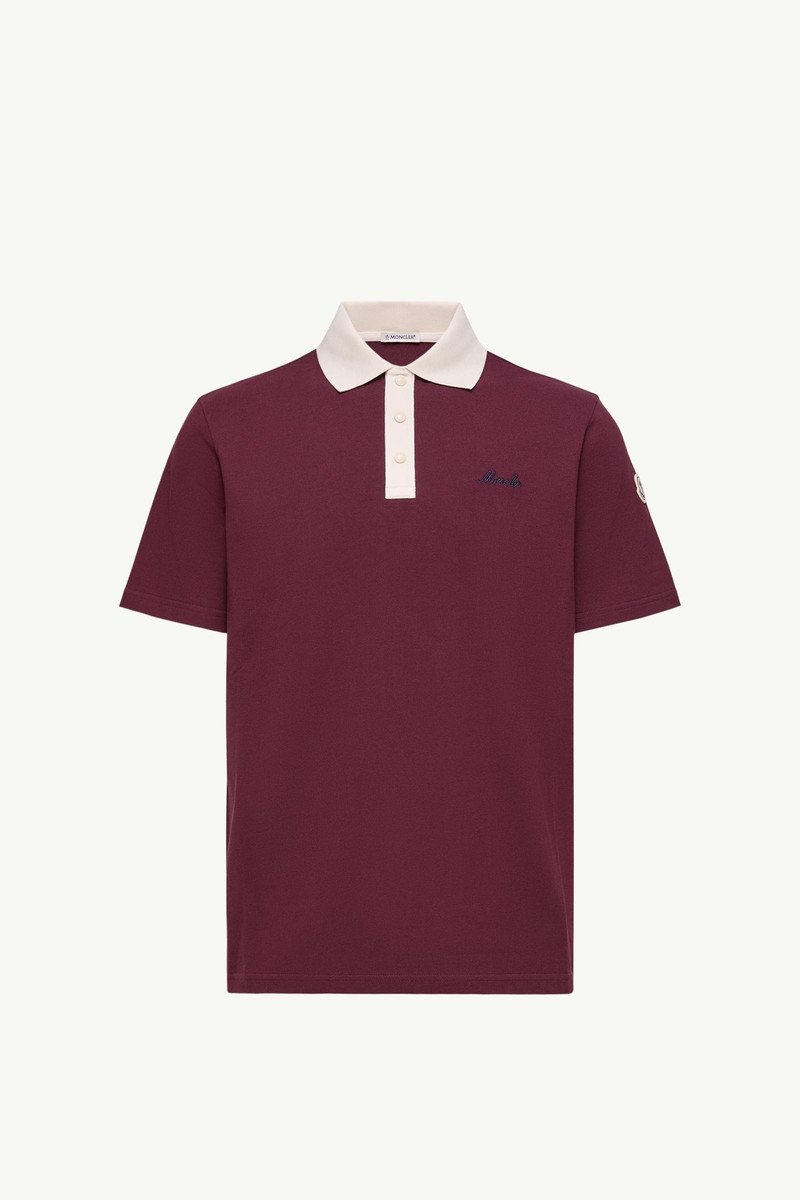 Embroidered Logo Cotton Piquet Polo Shirt 1