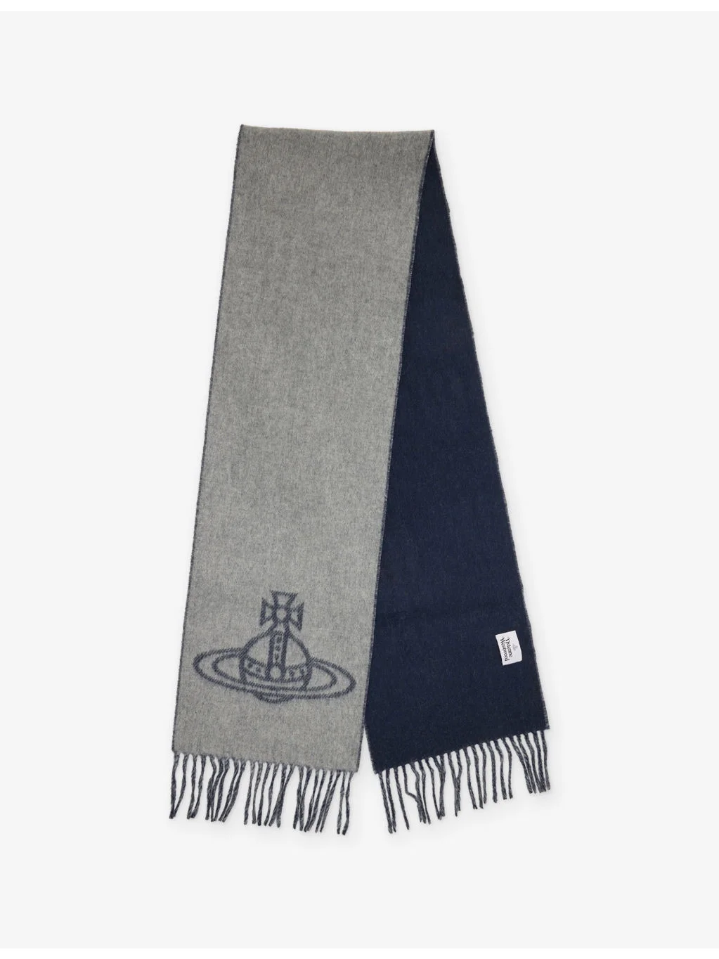 Double Face Orb-Jacquard Wool Scarf - 1