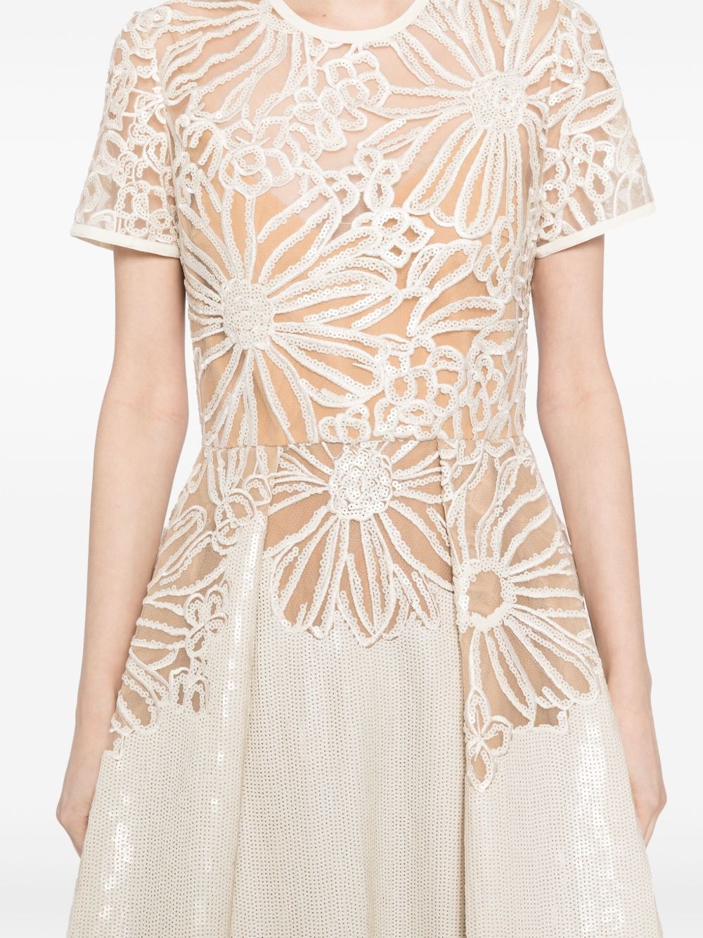 sequinned embroidered dress - 5