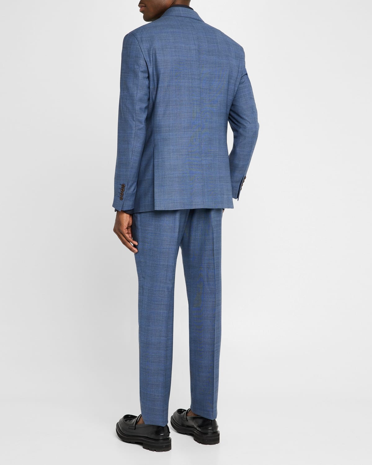 Men's Subtle Grid Check Suit - 4