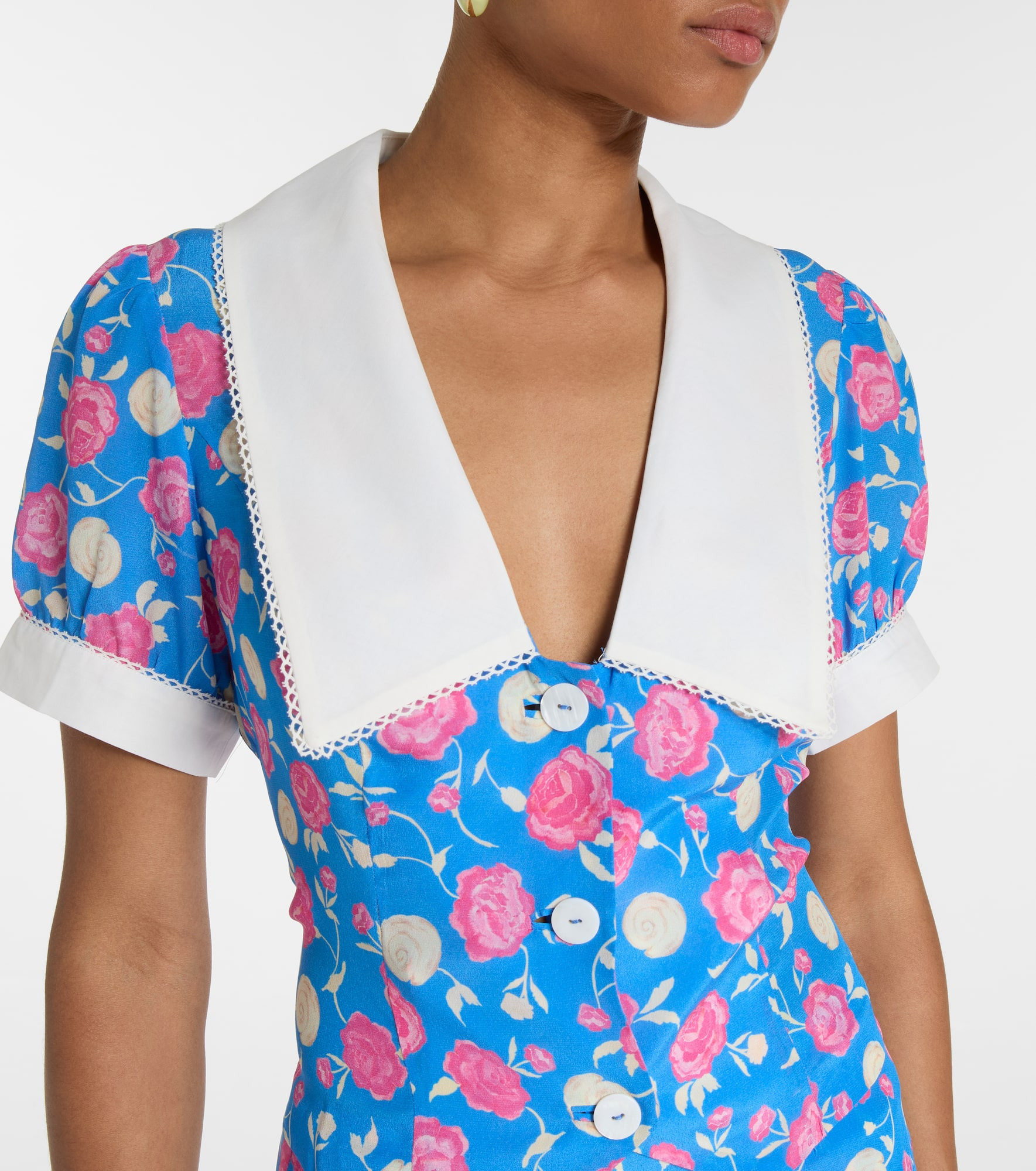 Zinia floral silk blouse - 4