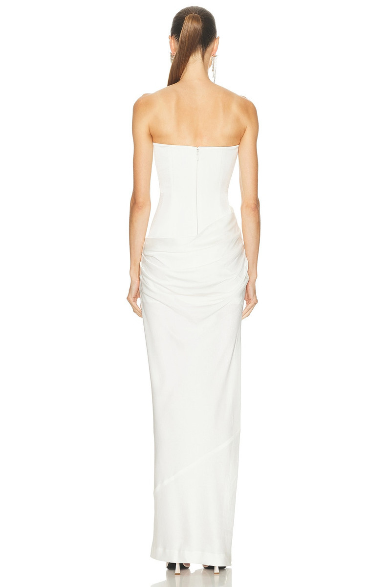 ALEX PERRY Strapless Longline Draped Column Gown outlook