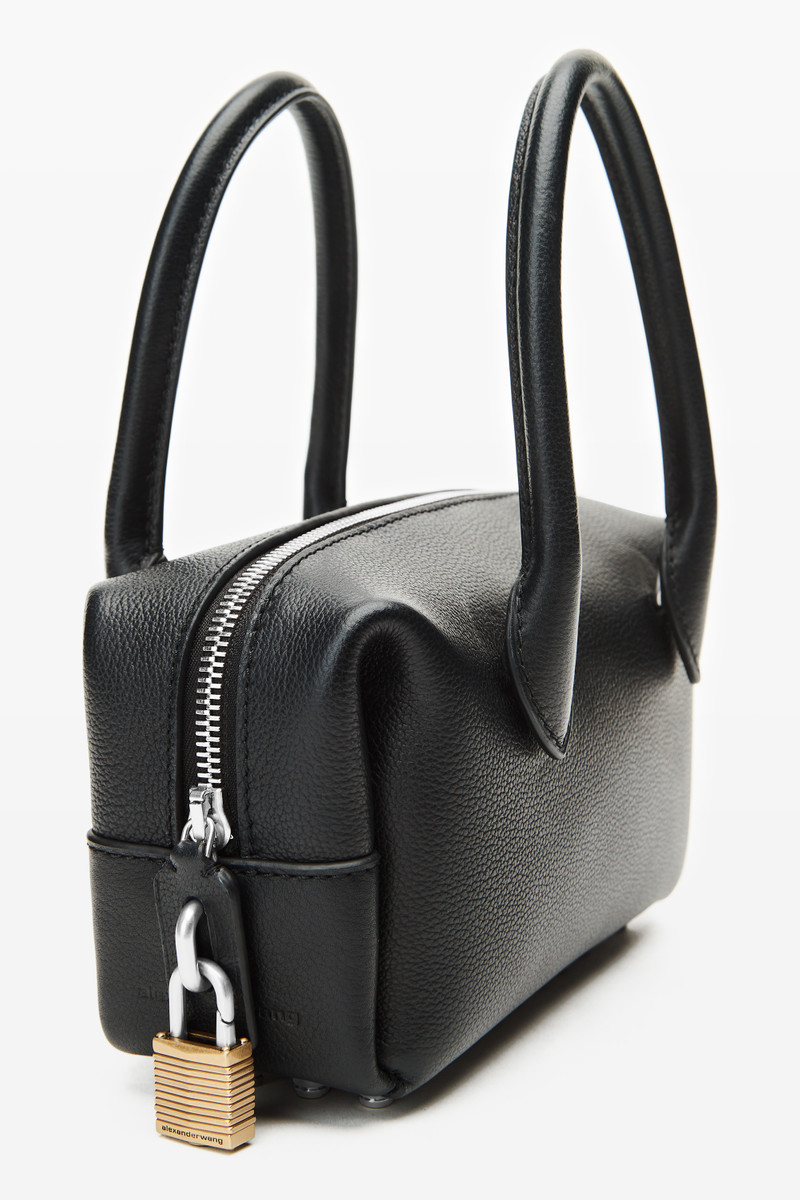 Black leather Roux Small Top Handle Bag 2