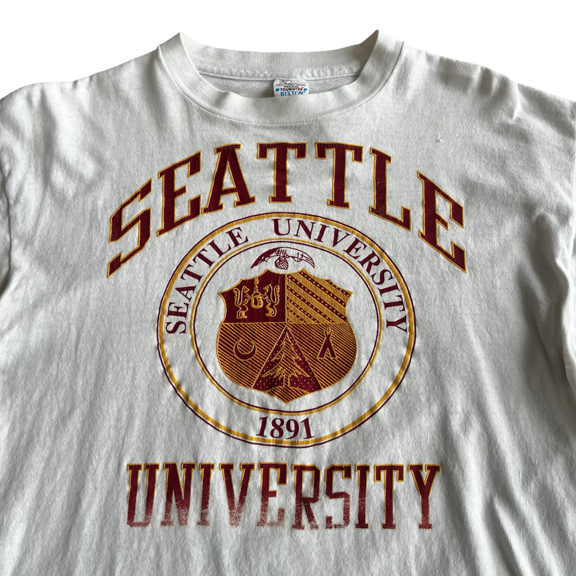 Final Blow - Vintage 70s Seattle University Crest T-Shirt SZ L - 4