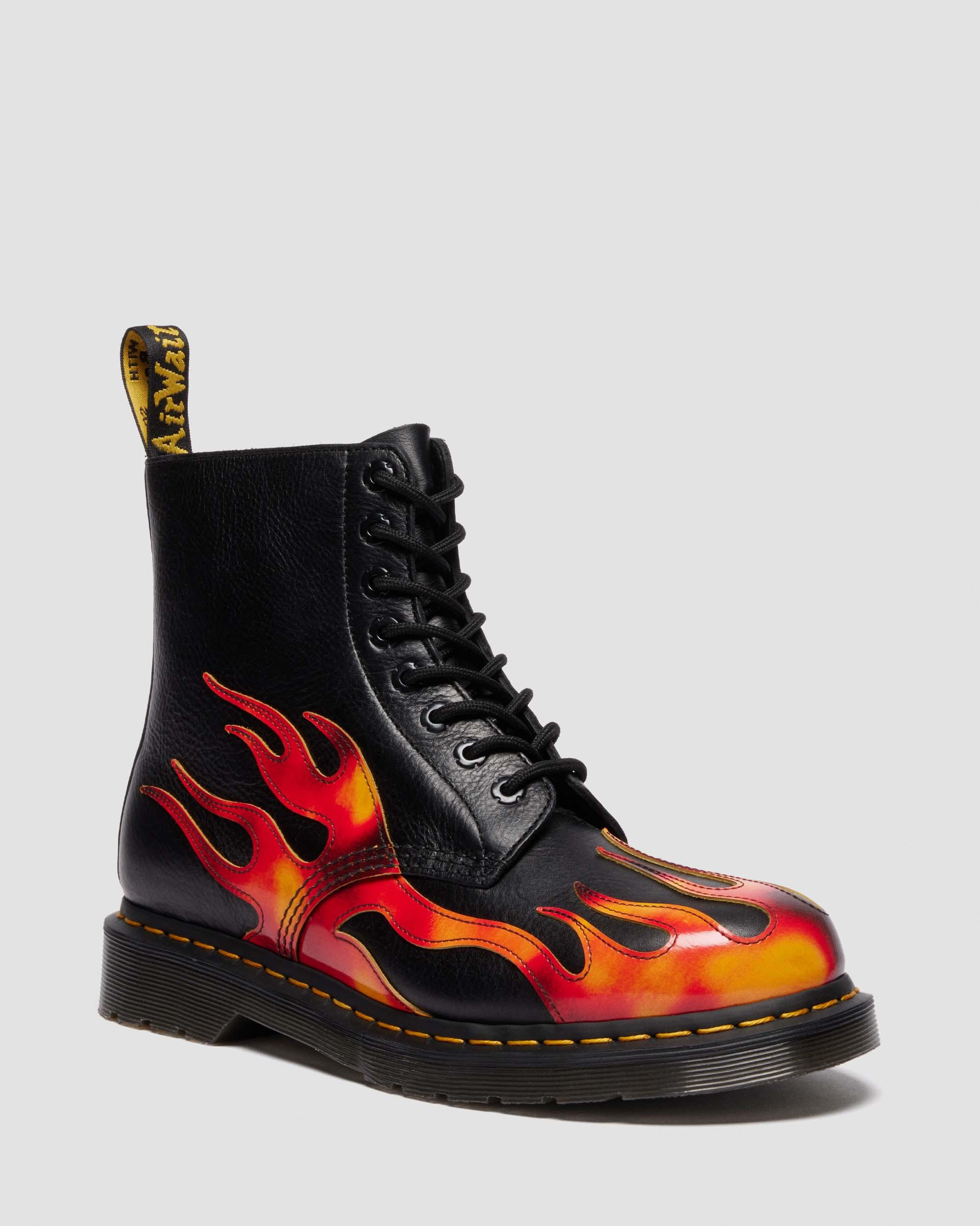 1460 PASCAL FLAME Arcadia Rub Off Leather Boots - 5