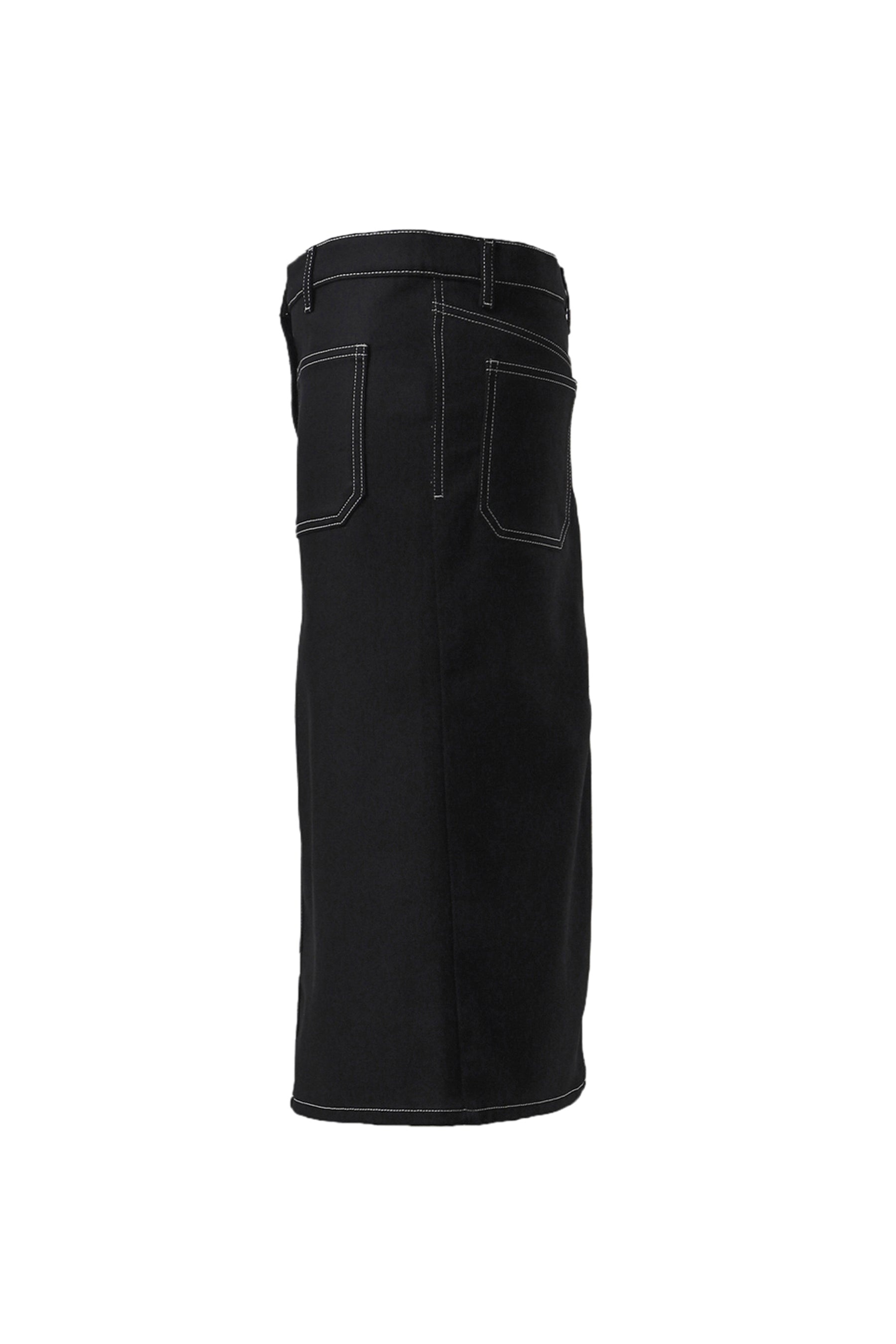 2-POCKET DENIM SKIRT / BLK/WHT - 3