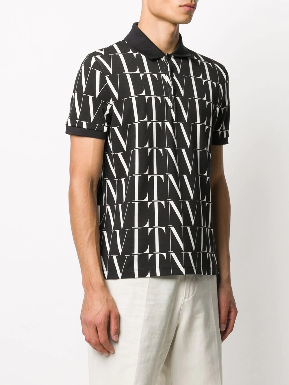 VLTN logo print polo shirt - 3