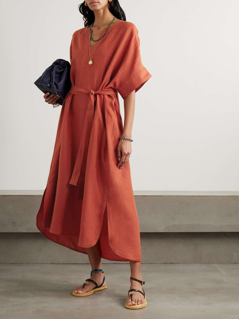 ERES Bibi belted linen kaftan outlook