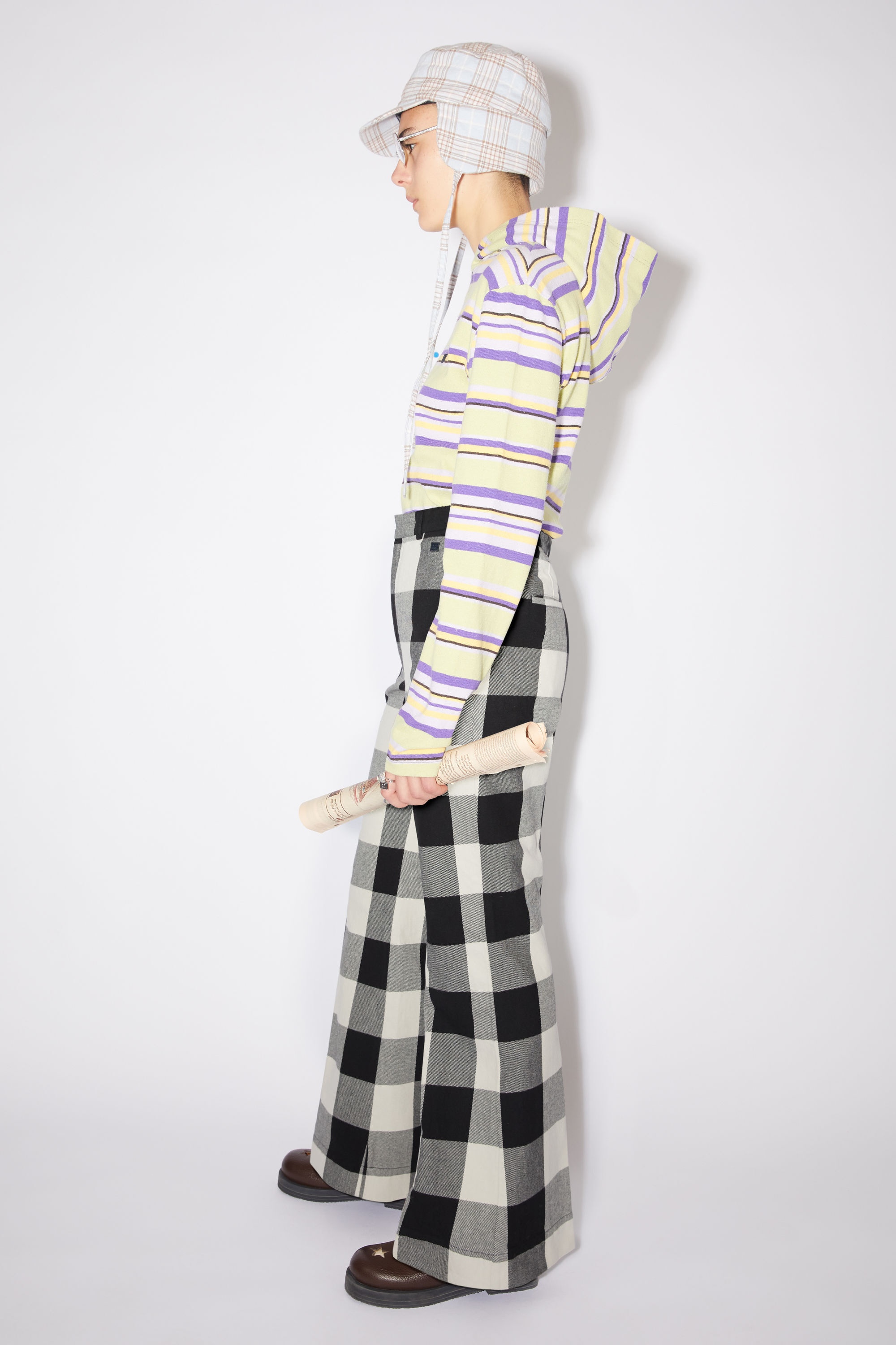 Check trousers - Black/white - 4
