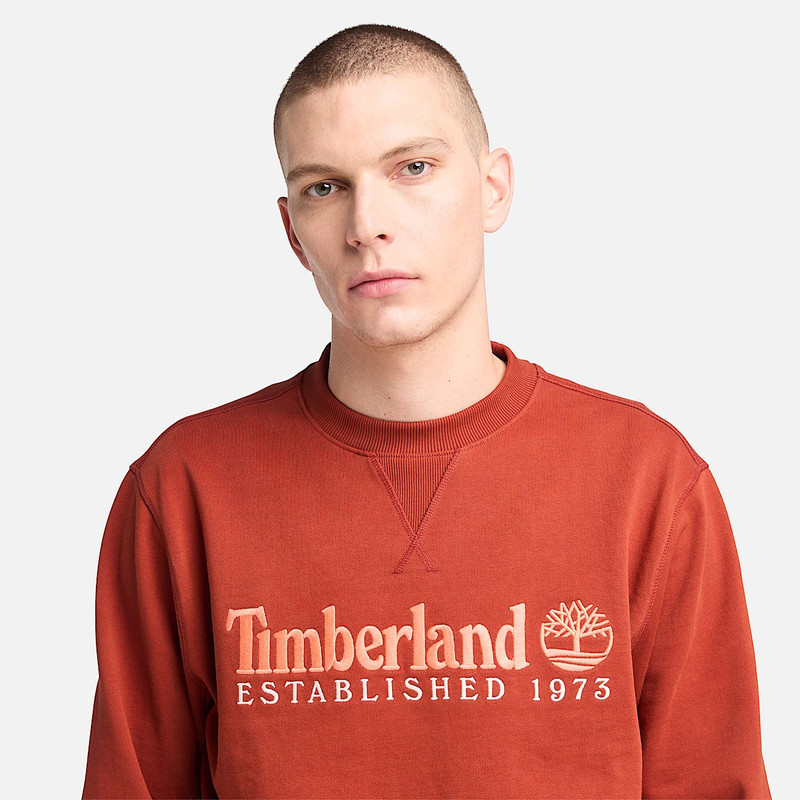 Men's Established 1973 Embroidered Logo Crew Neck Sweatshirt 4