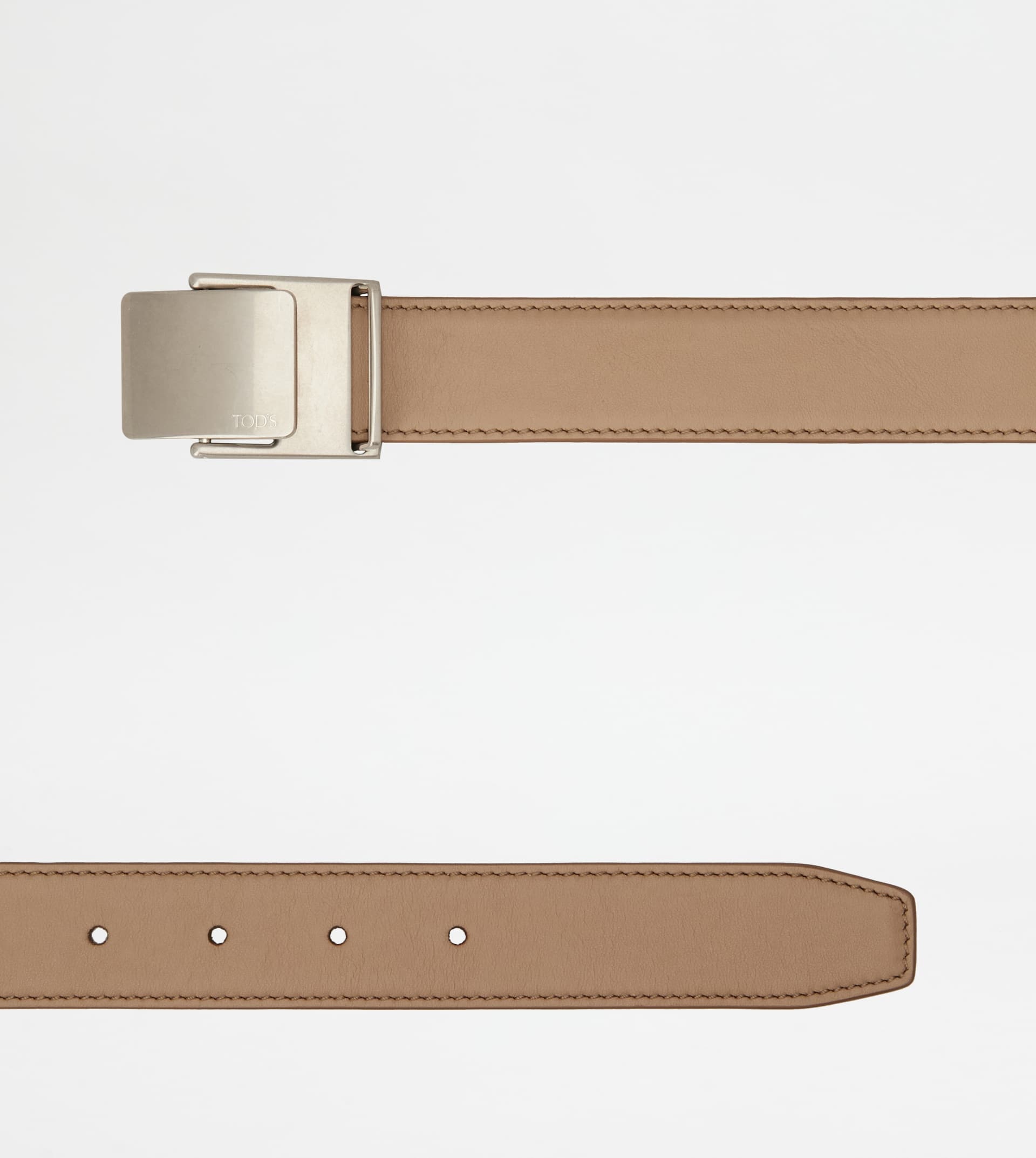 BELT IN LEATHER - BEIGE - 2