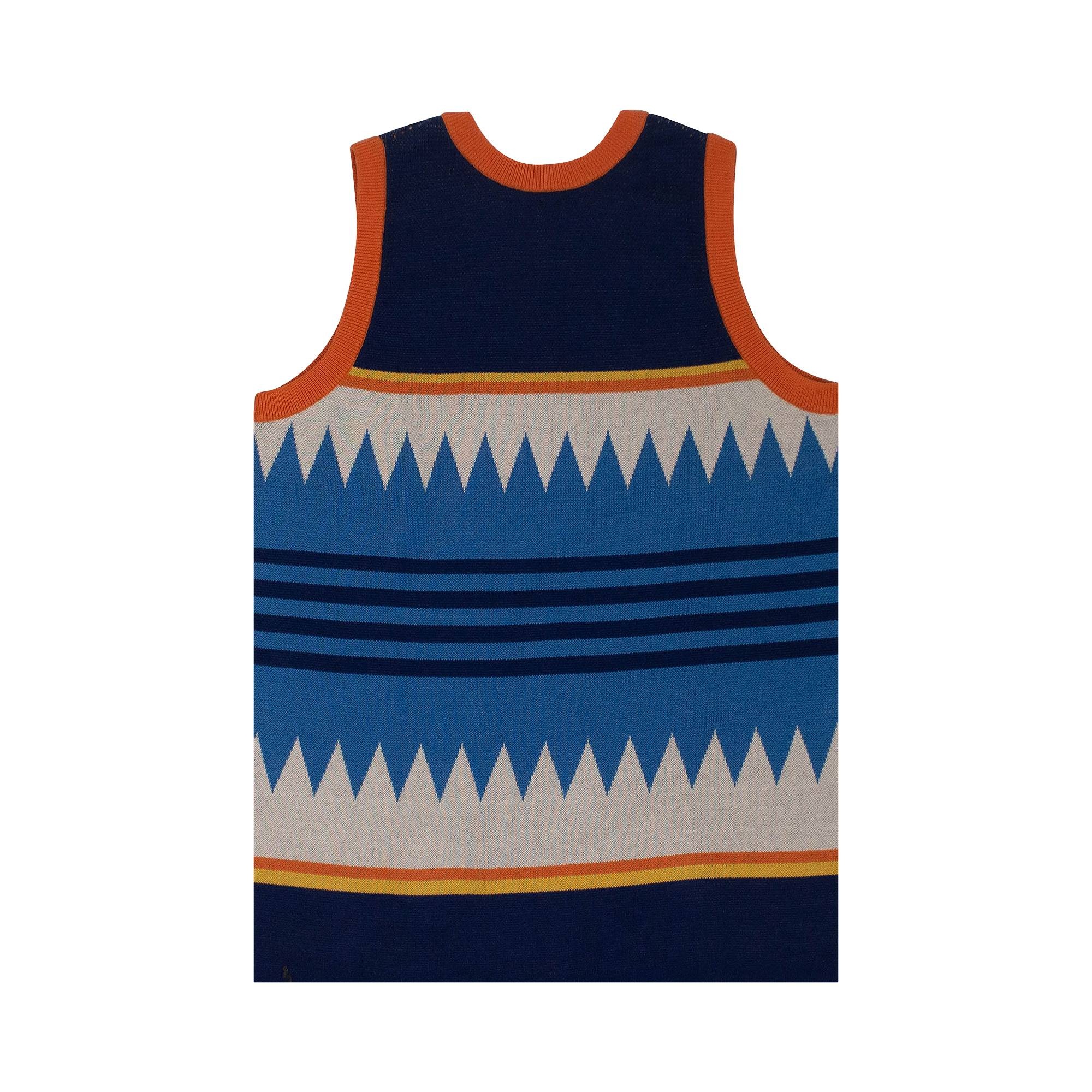 Just Don Shark Basketball Tank Jersey Sweater 'Blue' - 2