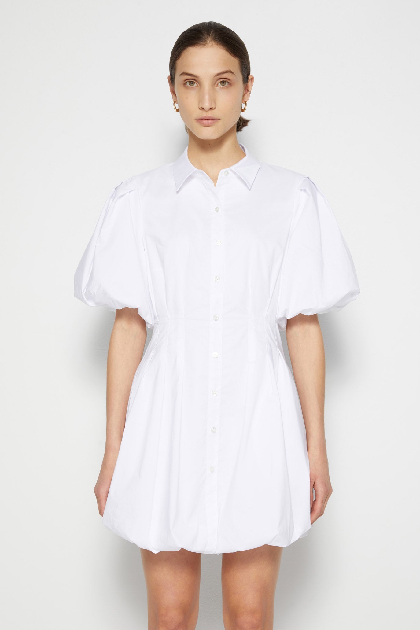 Cleo puffball mini shirtdress - 6