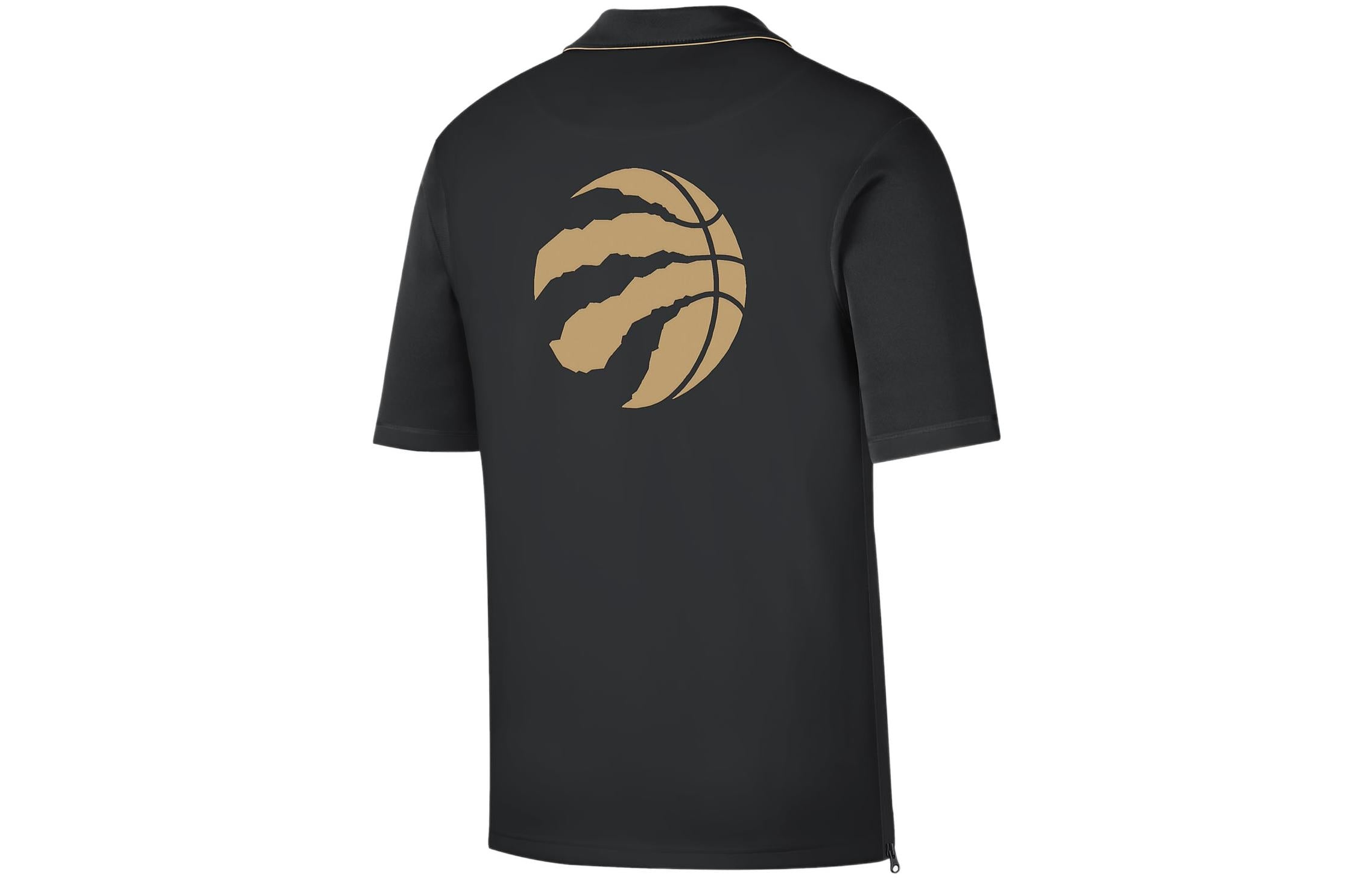 Nike NBA Toronto Raptors Alphabet Logo Printing Casual lapel Short Sleeve Shirt Black DB2472-010 - 2