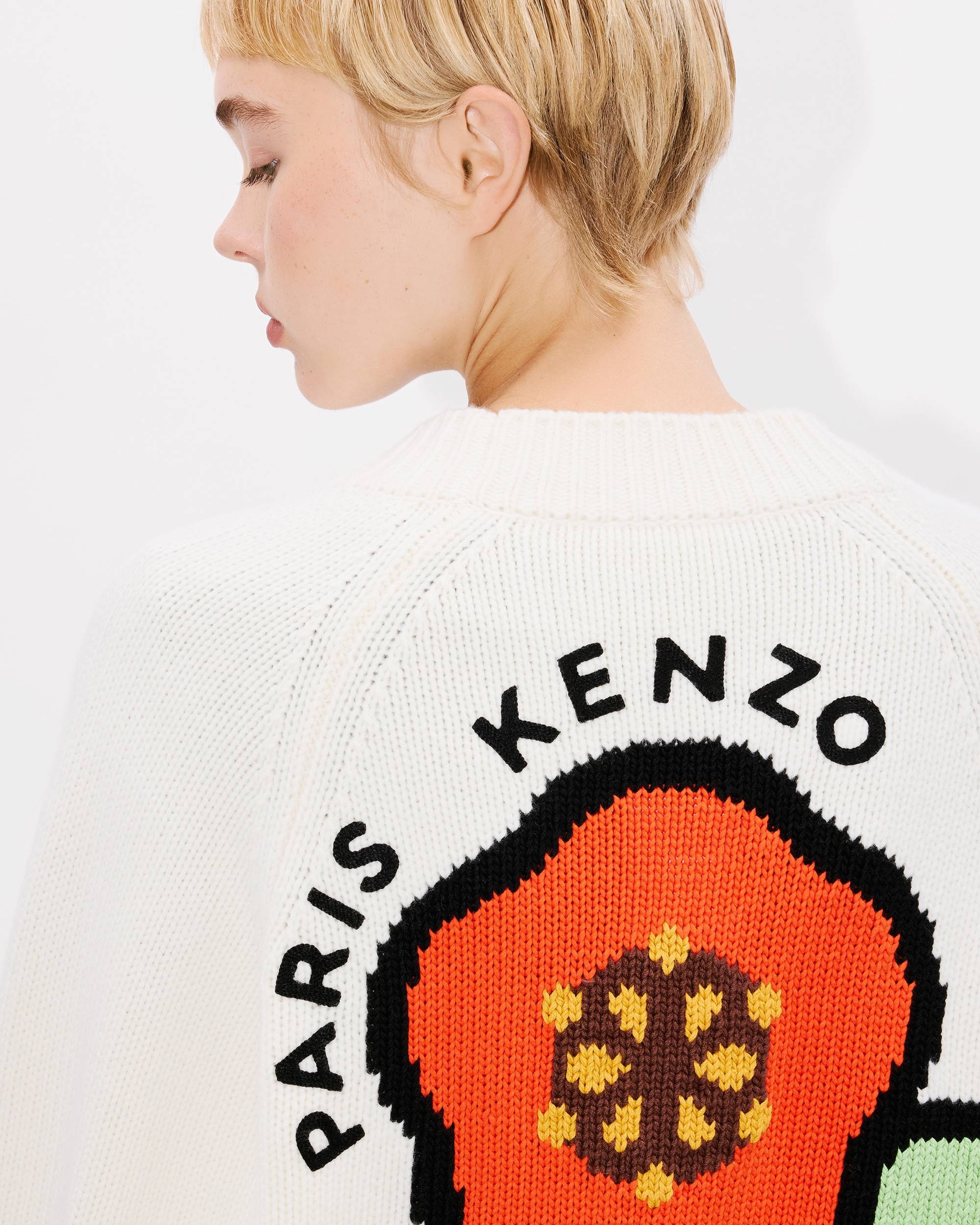 'KENZO Pop' embroidered cardigan in wool and cotton - 7