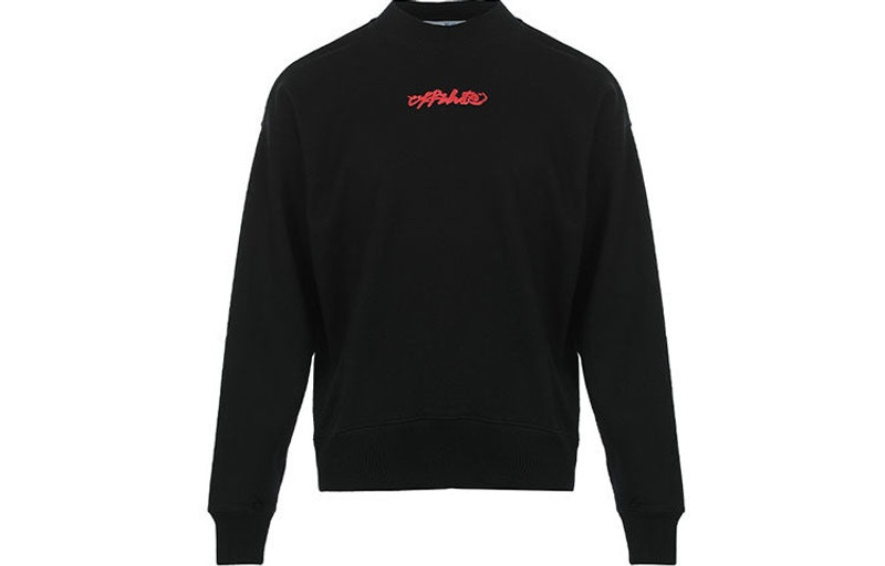 OFF-WHITE Arrow On Canvas Print Sweatshirt Black - 1