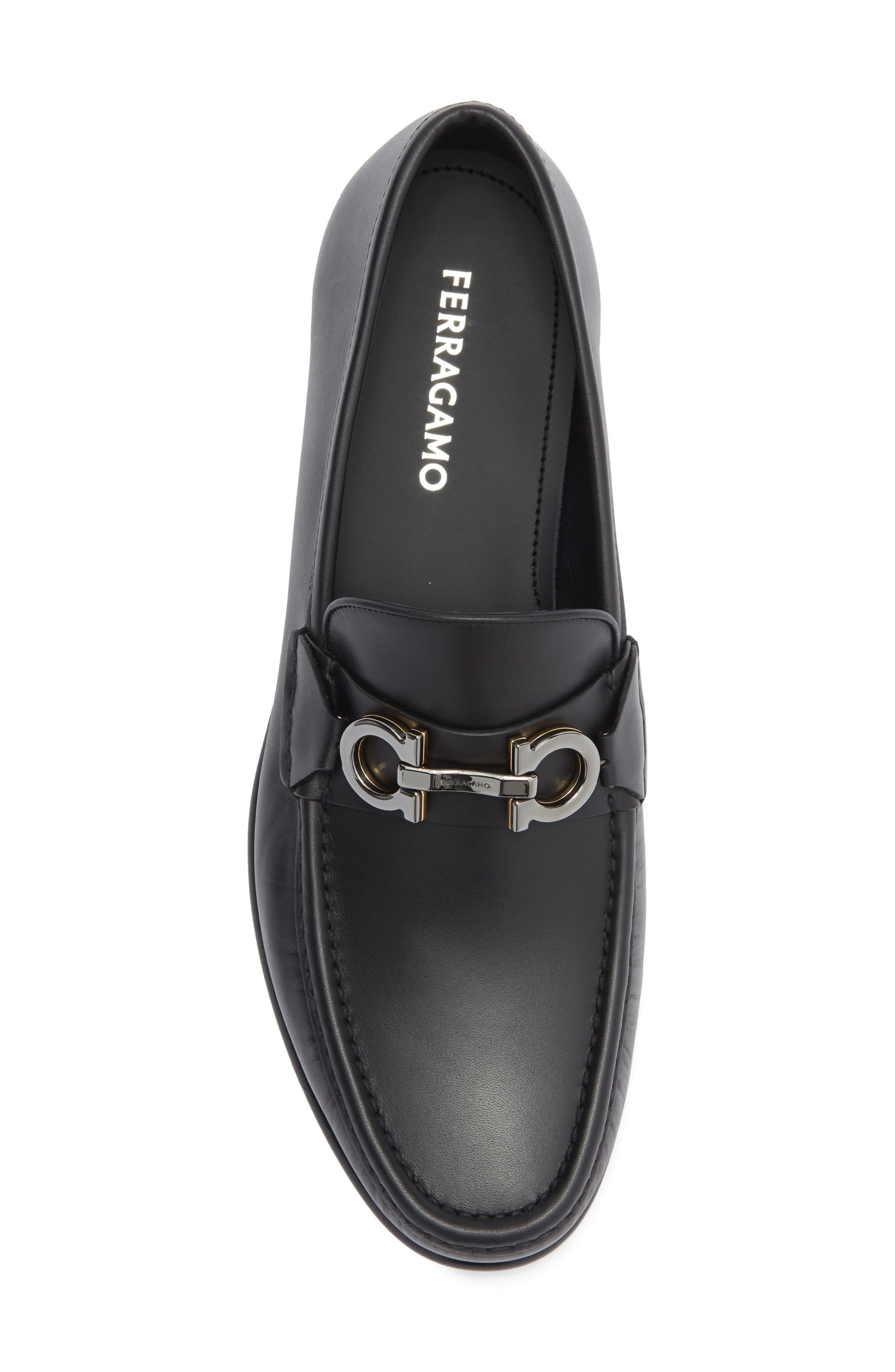 FERRAGAMO Avril Double Gancio Bit Loafer in Nero at Nordstrom - 5