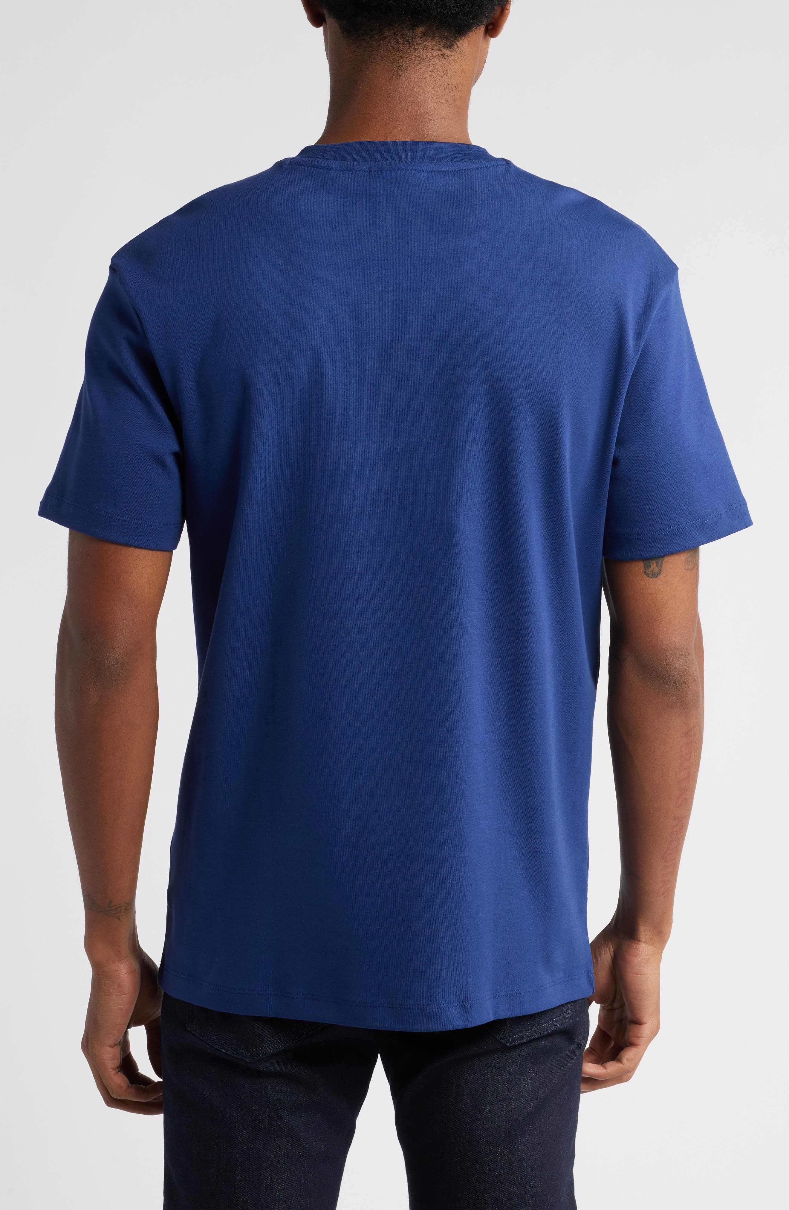HUGO Dalile Rubber Logo T-Shirt in Dark Blue at Nordstrom - 2